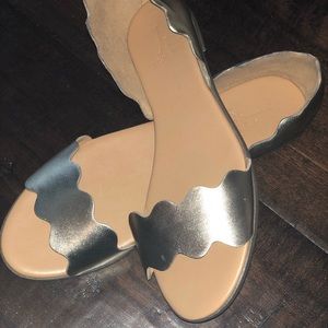 J Crew Open-Toe Flats